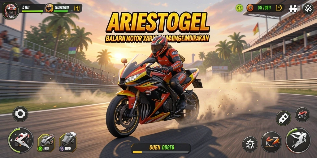 Gameplay seru dan menantang dalam balapan motor ARIESTOGEL.