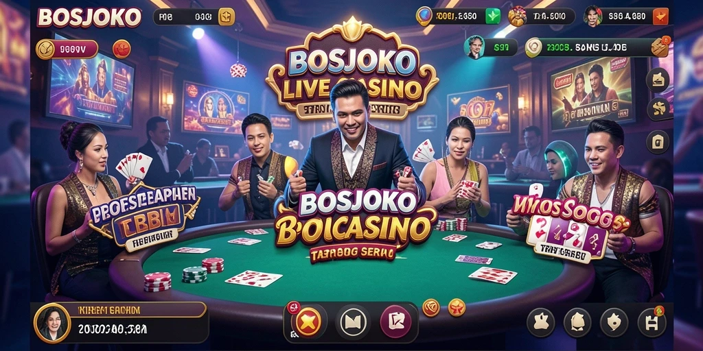 Tampilan menarik dari gameplay Live Casino di BOSJOKO.