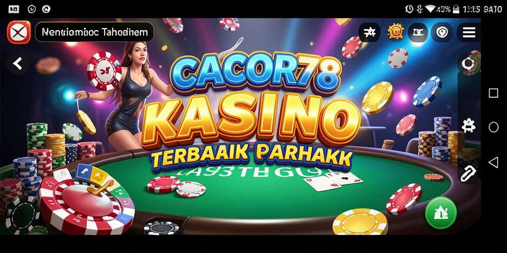 Screenshot gameplay CACOR78 menampilkan suasana kasino yang mendebarkan.