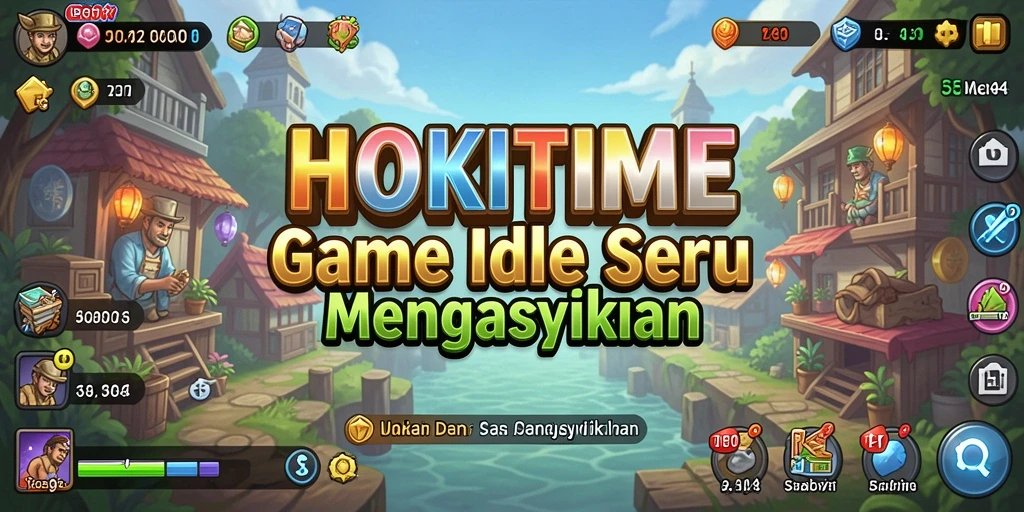 Tampilan screenshot utama HOKITIME menampilkan gameplay Idle yang menarik.
