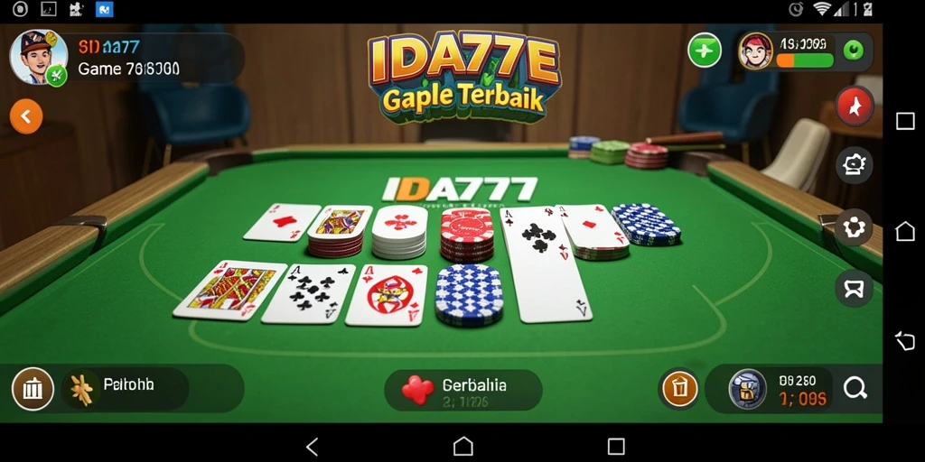 Tampilan gameplay gaple IDA777 yang seru dan interaktif.