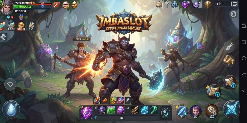 Screenshot gameplay <strong>IMBASLOT</strong> memperlihatkan pertarungan seru dan grafis yang menakjubkan.