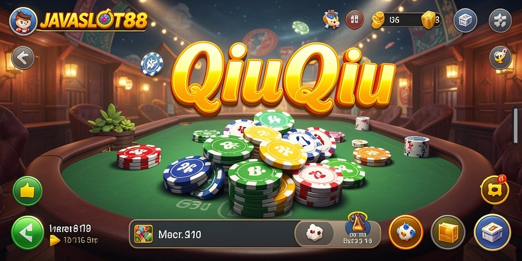 Screenshot utama JAVASLOT88 menampilkan suasana permainan QiuQiu yang seru.