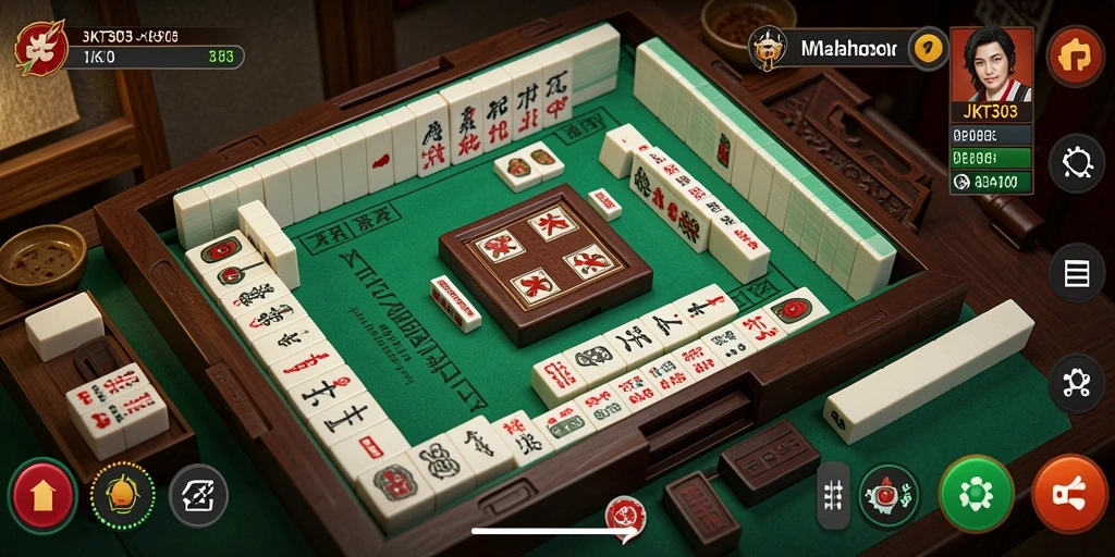 Screenshot JKT303 menampilkan gameplay Mahjong yang seru dan penuh tantangan.