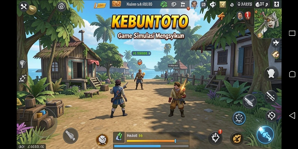 Tampilan gameplay KEBUNTOTO yang menarik dan penuh warna.