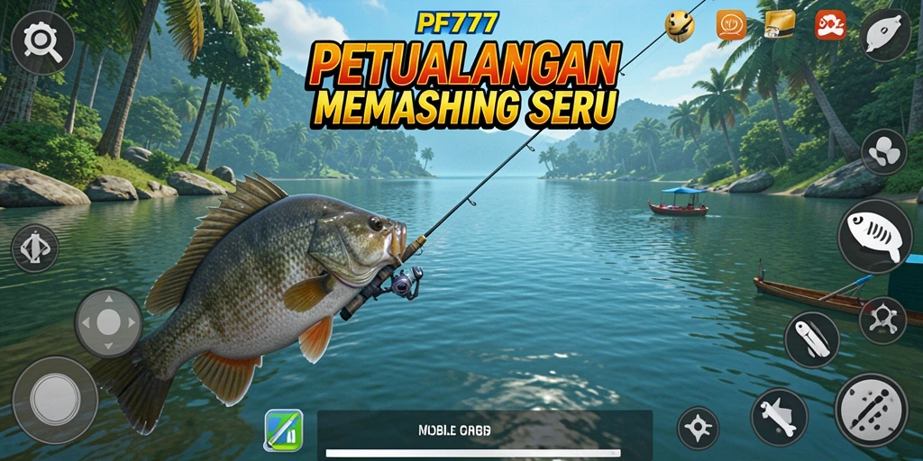 Tampilan screenshot gameplay PF777 menampilkan aksi memancing yang mendebarkan.