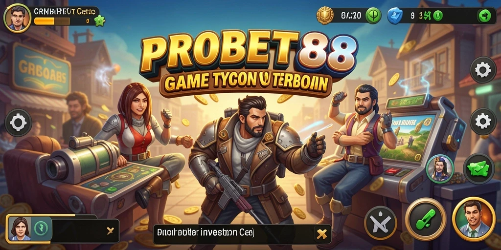 Tangkapan layar utama PROBET88 yang menunjukkan gameplay menarik sebagai Tycoon.