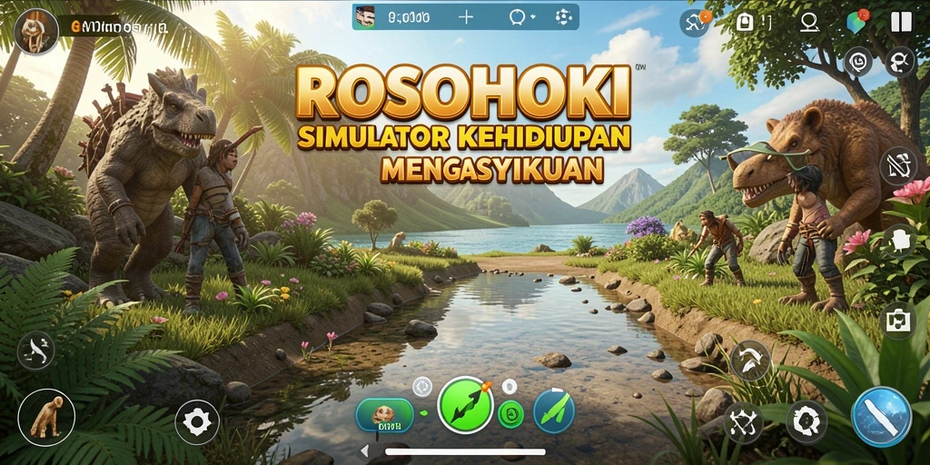 Tampilan gameplay ROSOHOKI yang menarik dan interaktif.