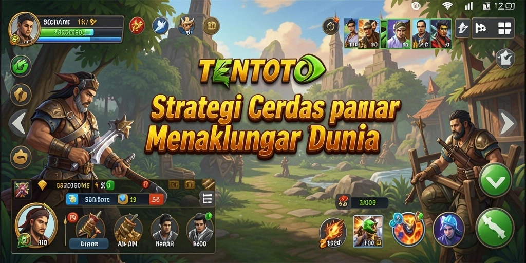 Screenshot gameplay TENTOTO yang menampilkan strategi pertempuran yang mendebarkan.