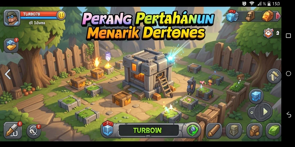 Gameplay seru TURBO78 dalam genre Tower Defense.