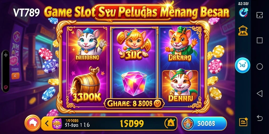 Screenshot gameplay VT789 menunjukkan keseruan permainan slot yang menghibur.