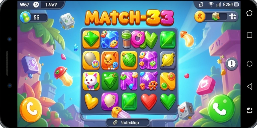 Gameplay W67 yang penuh warna dan menantang.